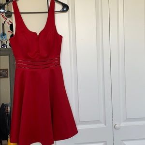Red formal dress